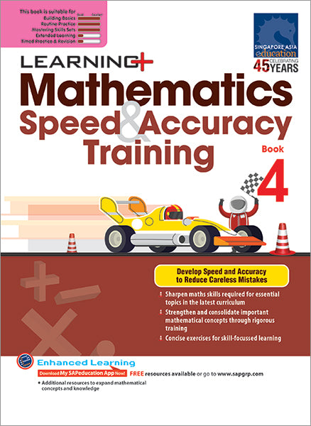 Learning+ Mathematics Speed & Accuracy Training Book 4