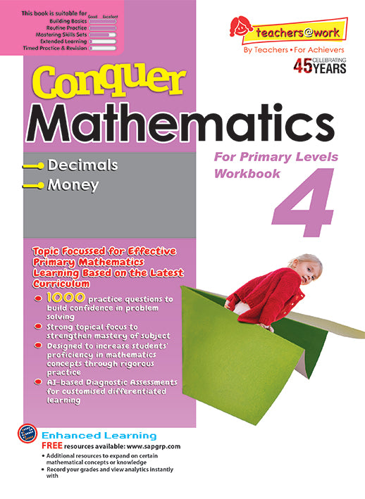 Conquer Mathematics Book 4: Decimals, Money