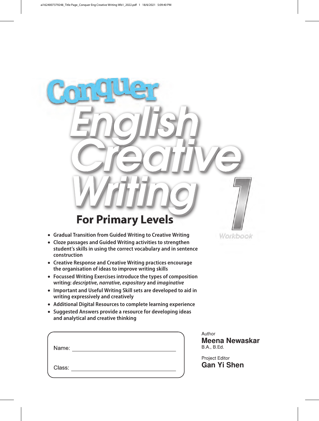 Conquer English Creative Writing Primary 1 sample page