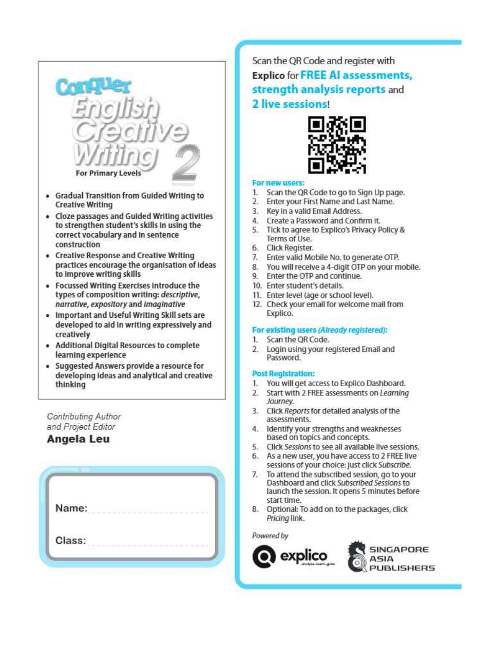 Conquer English Creative Writing Primary 2 sample page