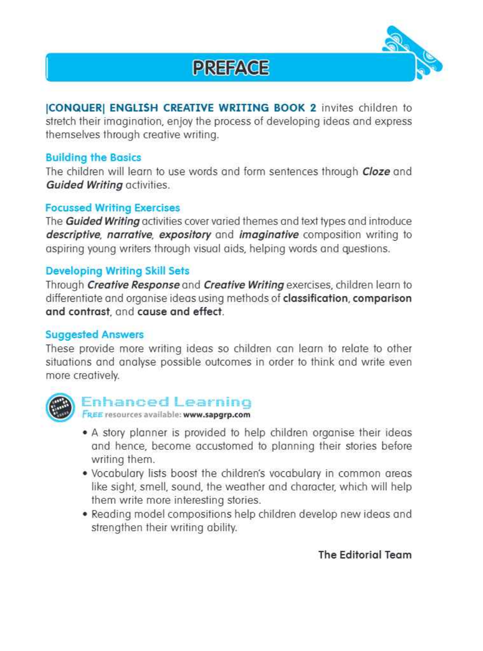 Conquer English Creative Writing Primary 2 sample page