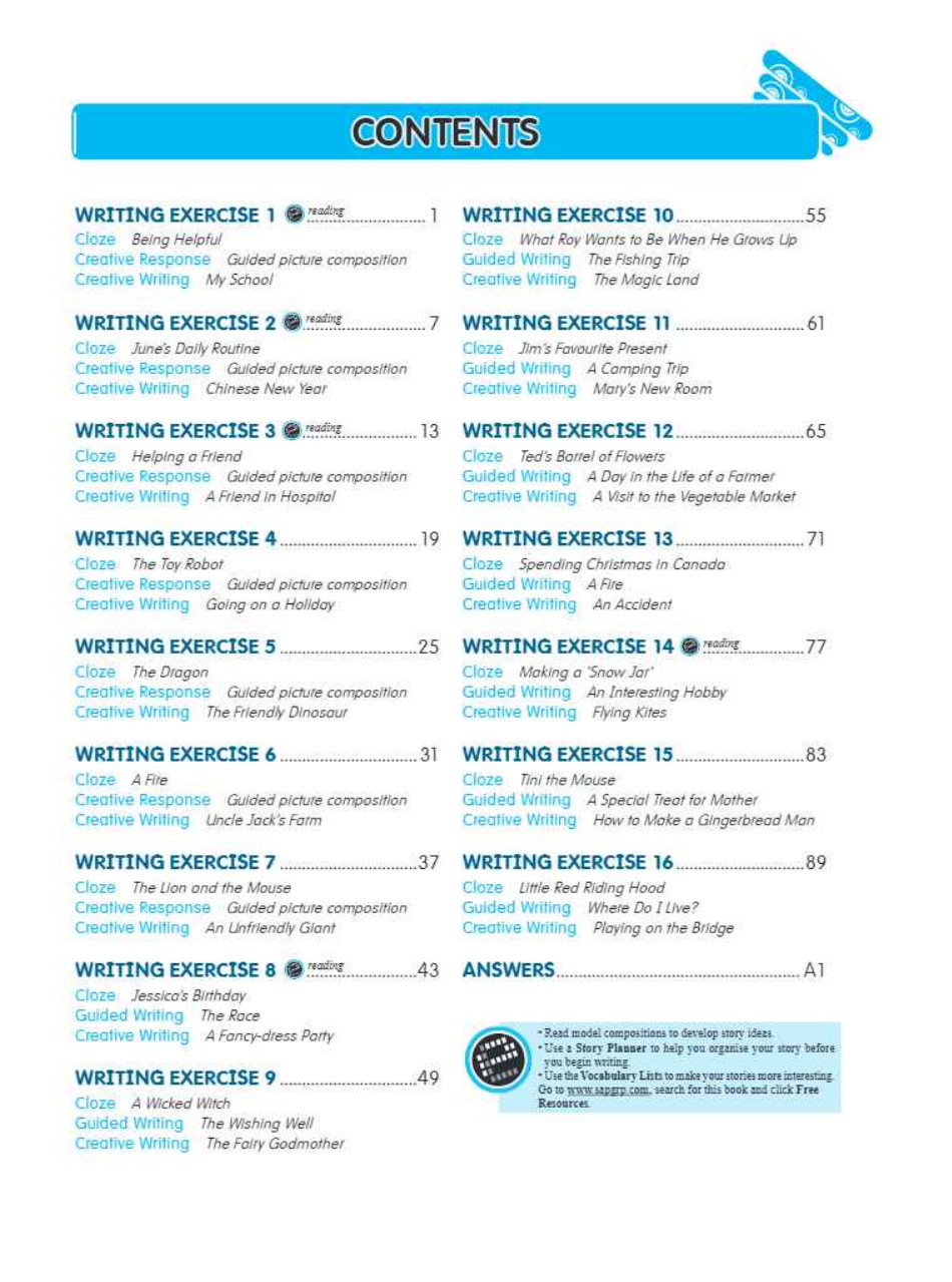 Conquer English Creative Writing Primary 2 sample page