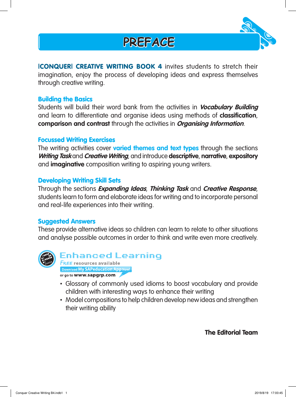 Conquer English Creative Writing Primary 4 sample page