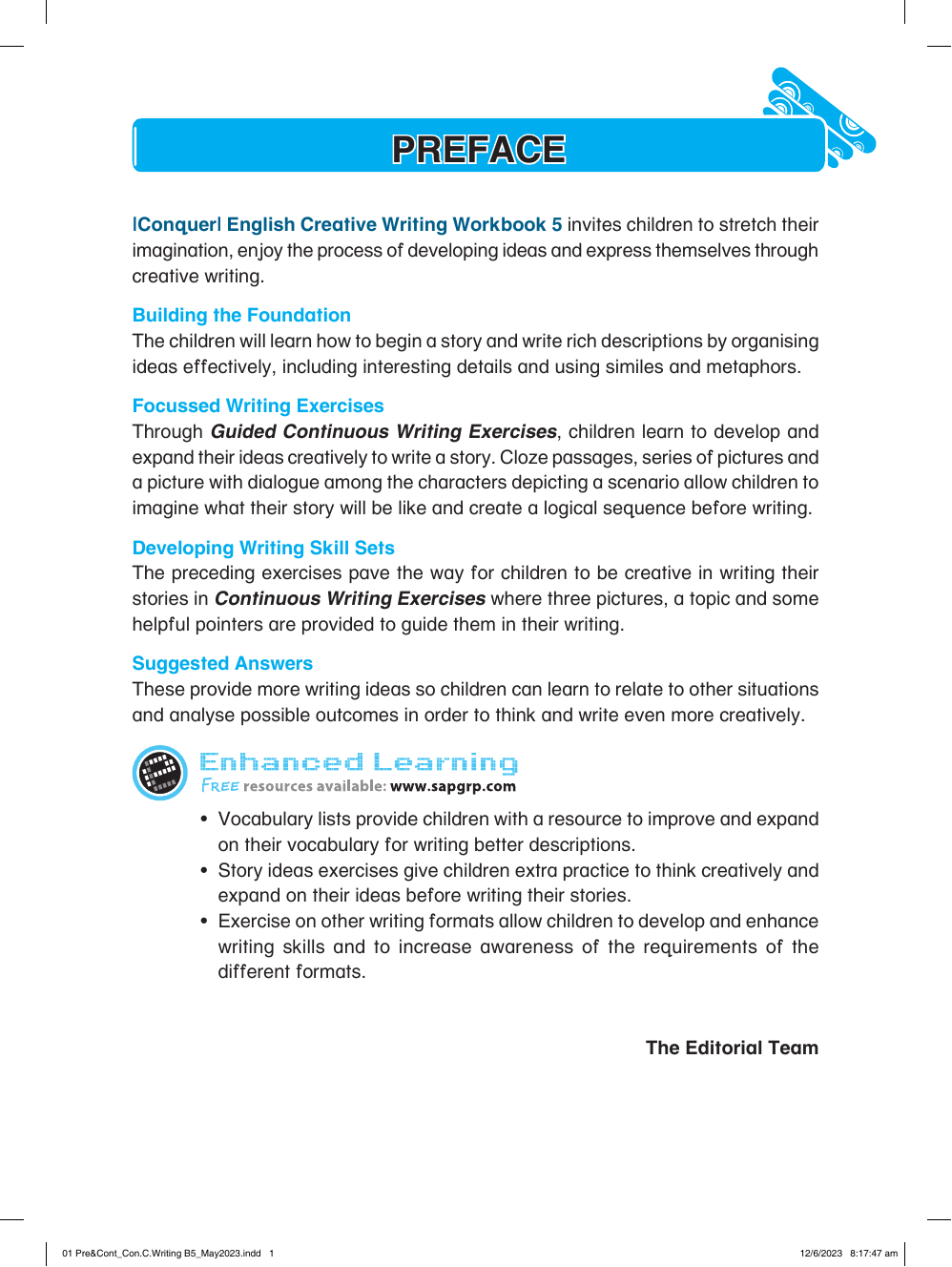 Conquer English Creative Writing Primary 5 sample page