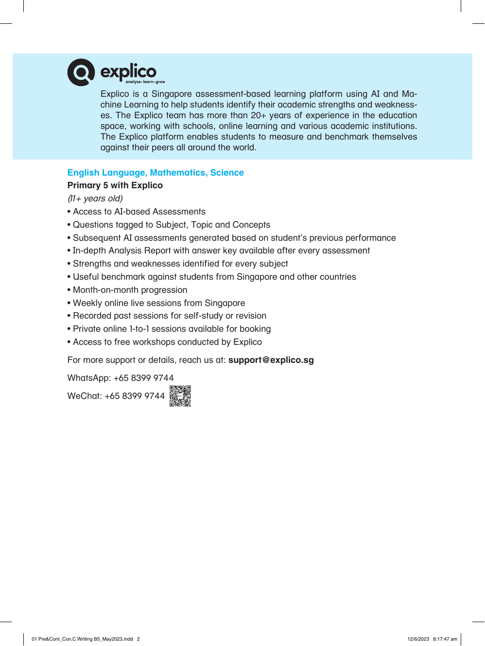 Conquer English Creative Writing Primary 5 sample page