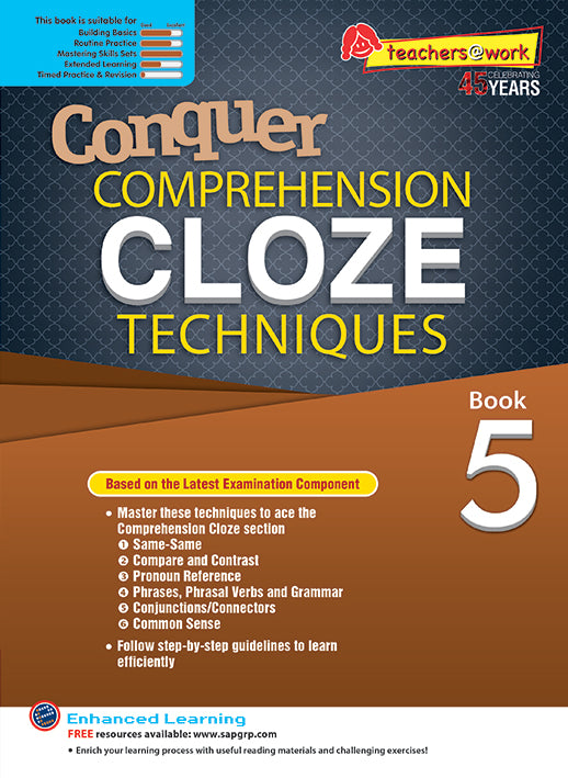 Conquer Comprehension Cloze Techniques Book 5