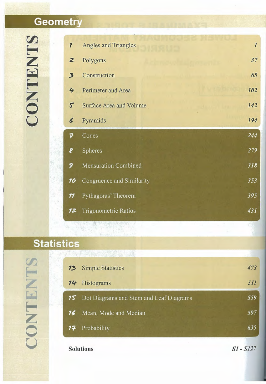 Maths @ Mavis: Lower Secondary Geometry & Statistics sample page