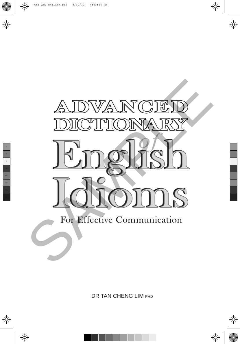 Advanced Dictionary of English Idioms sample page