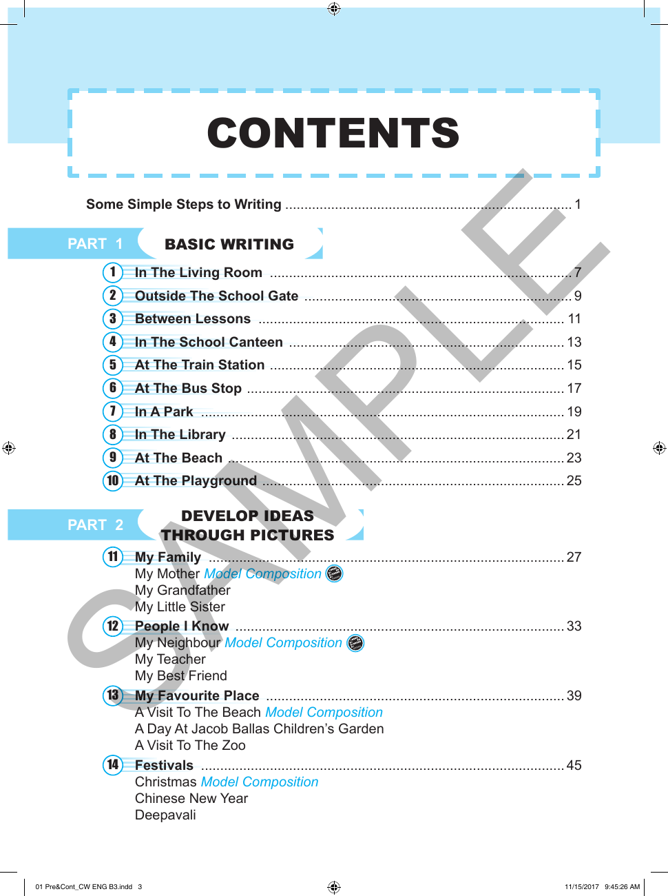 Creative Writers Book 3 sample page