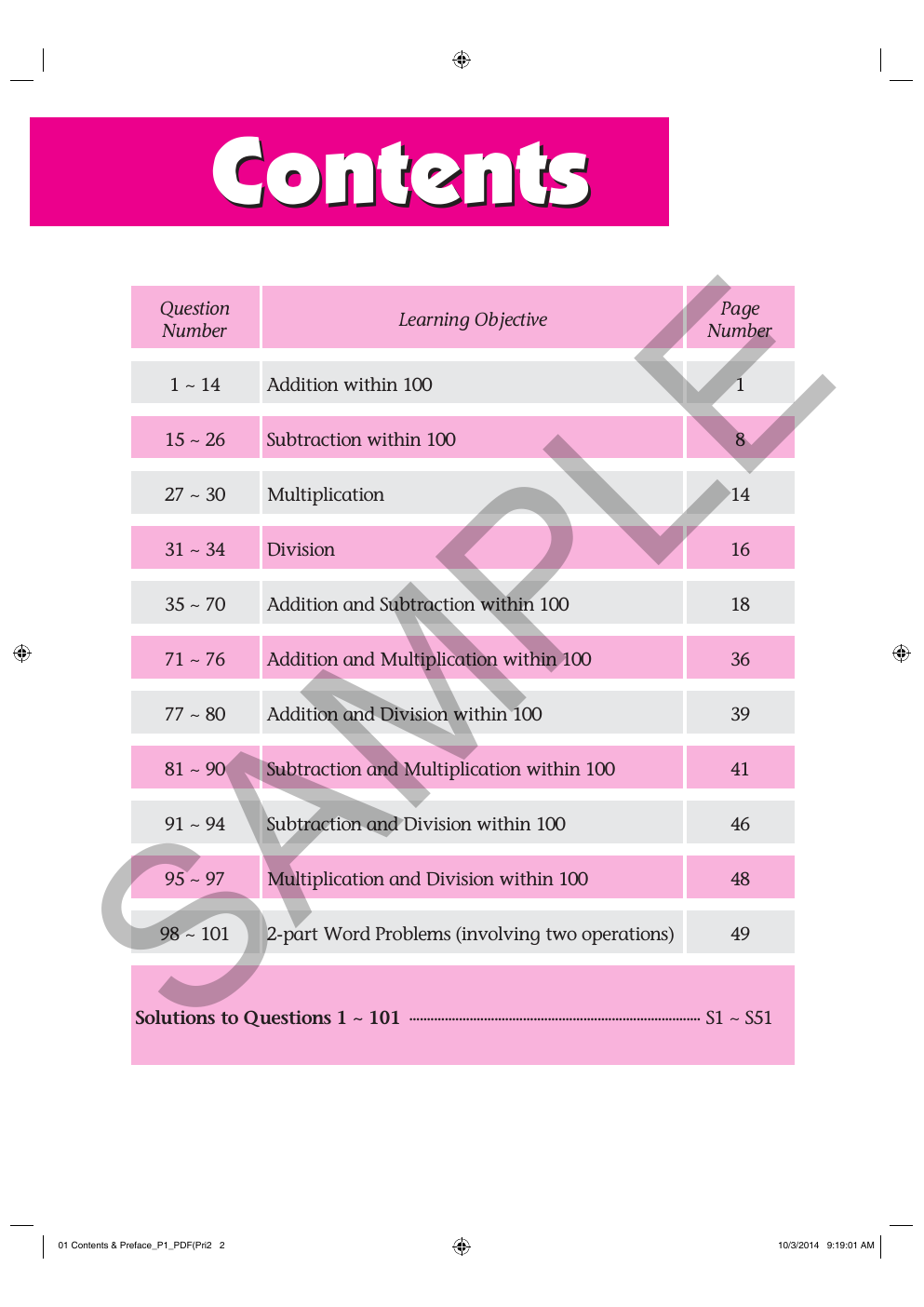 101 Must Know Challenging Maths Word Problems - Book 1 sample page