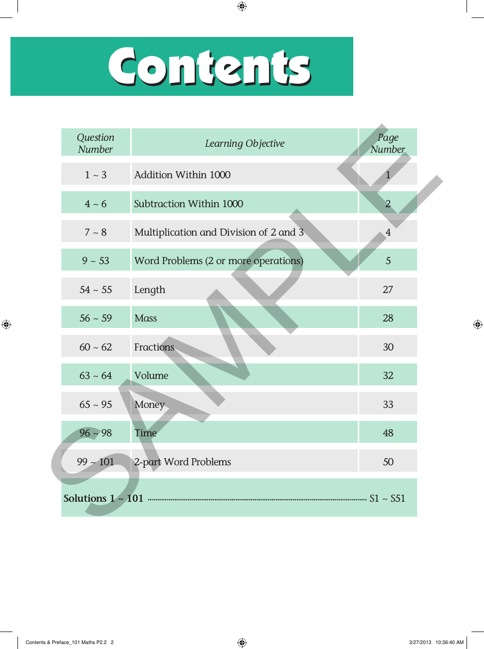101 Must Know Challenging Maths Word Problems - Book 2 sample page