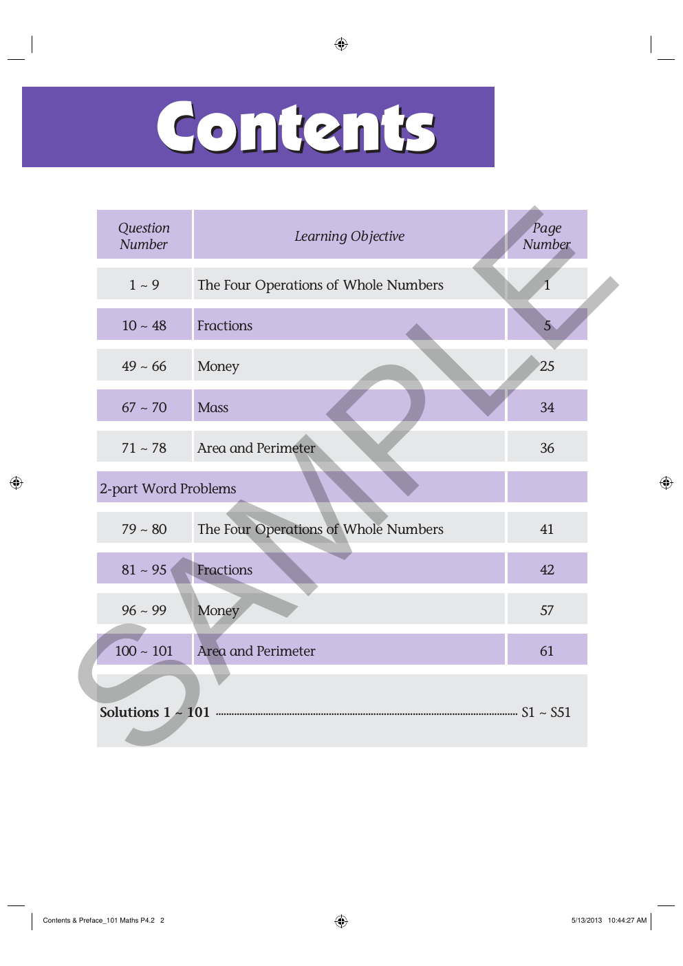 101 Must Know Challenging Maths Word Problems - Book 4 sample page