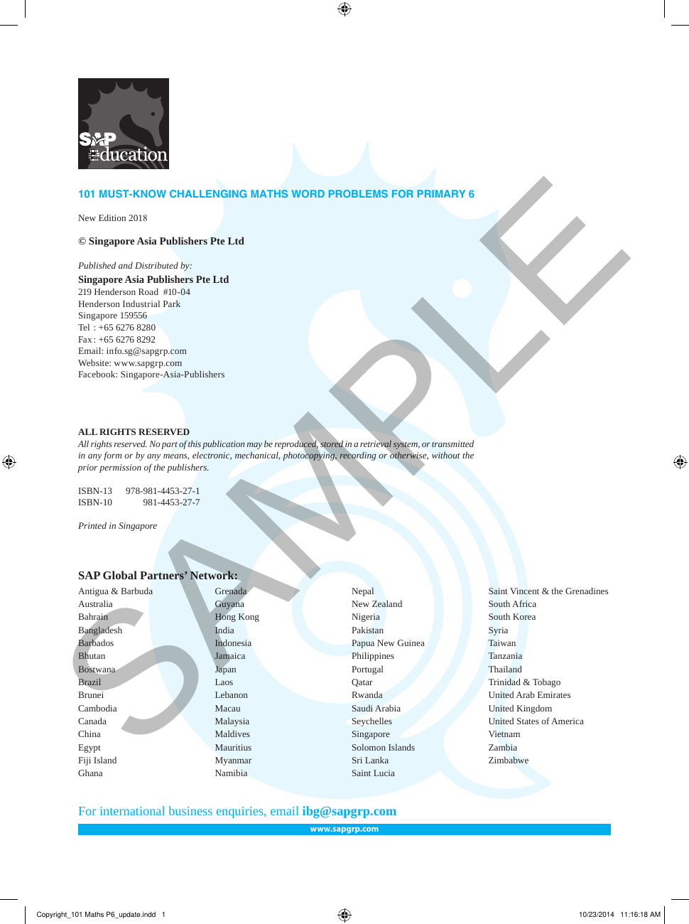 101 Must Know Challenging Maths Word Problems - Book 6 sample page