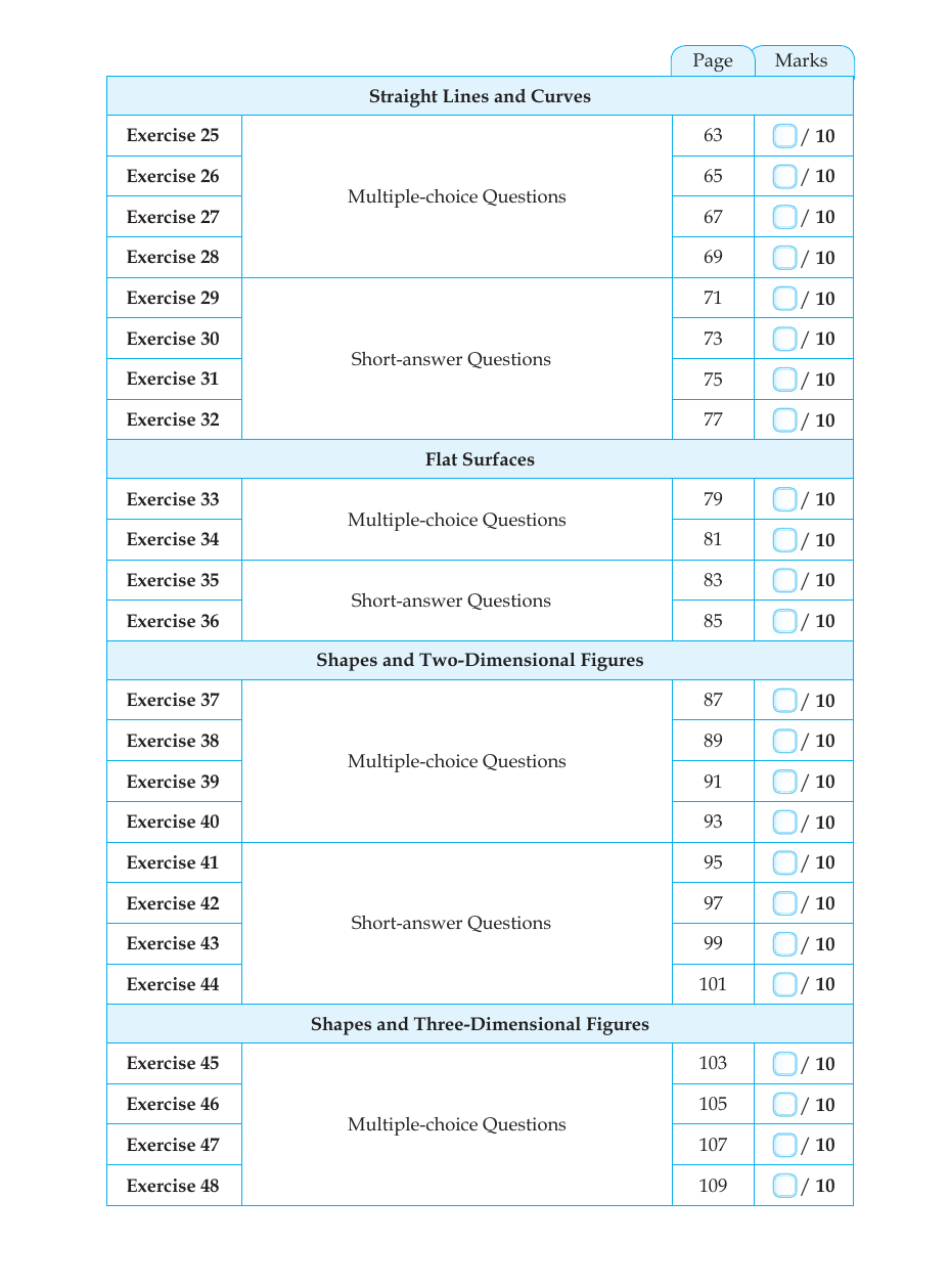 Conquer Mathematics Book 2: Geometry, Picture Graphs sample page