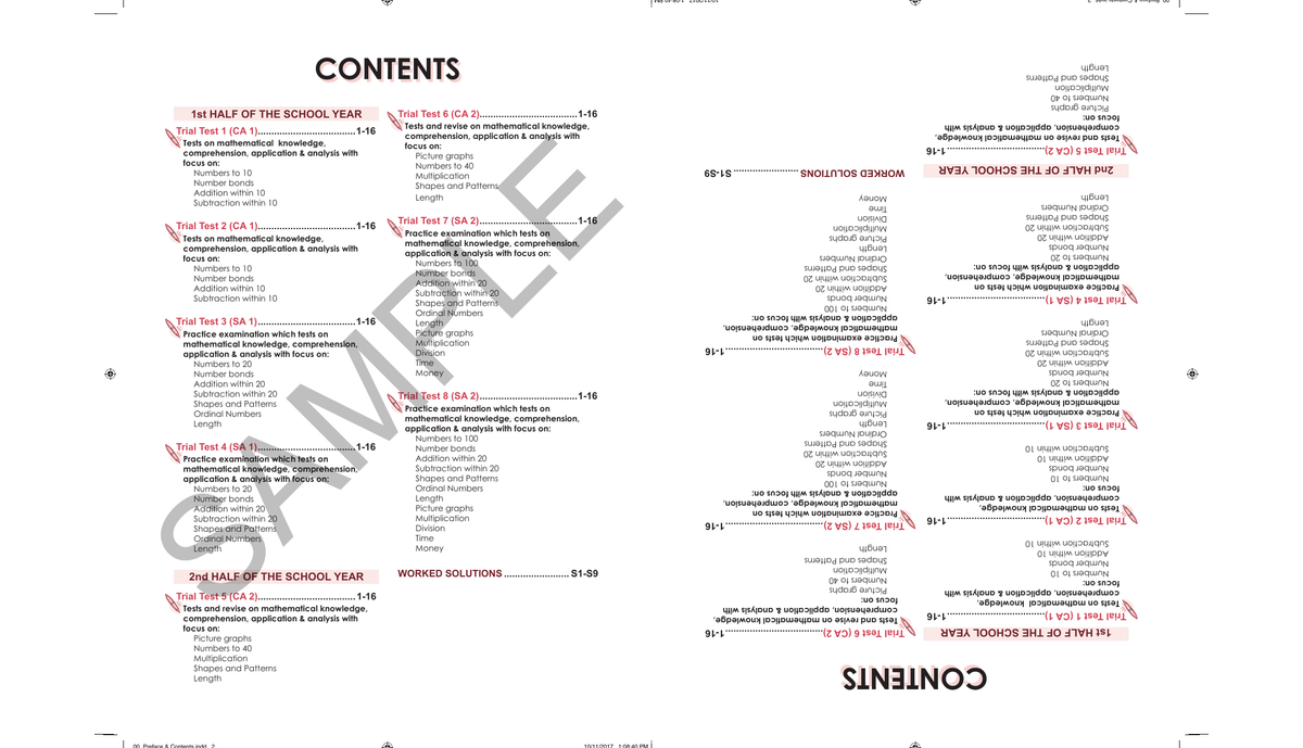 Proficiency Tests Continual Assessment & Semestral Assessment Mathematics 1 sample page