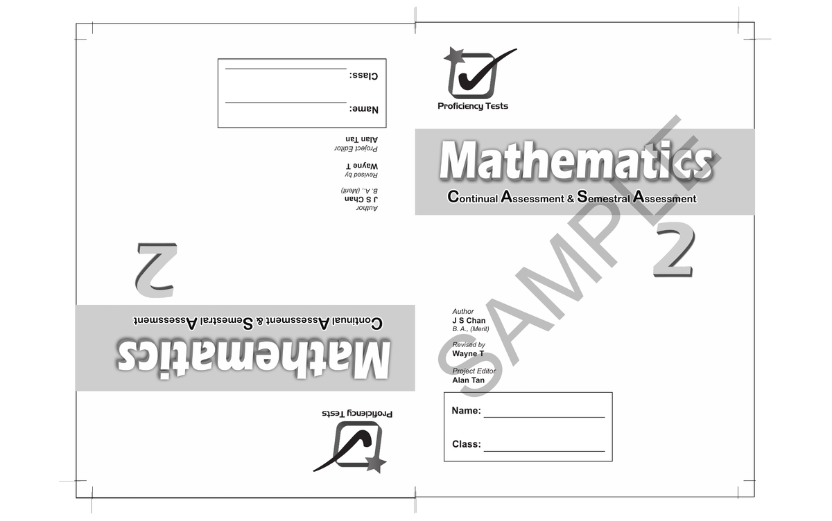 Proficiency Tests Continual Assessment & Semestral Assessment Mathematics 2 sample page