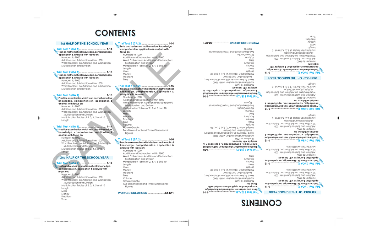 Proficiency Tests Continual Assessment & Semestral Assessment Mathematics 2 sample page