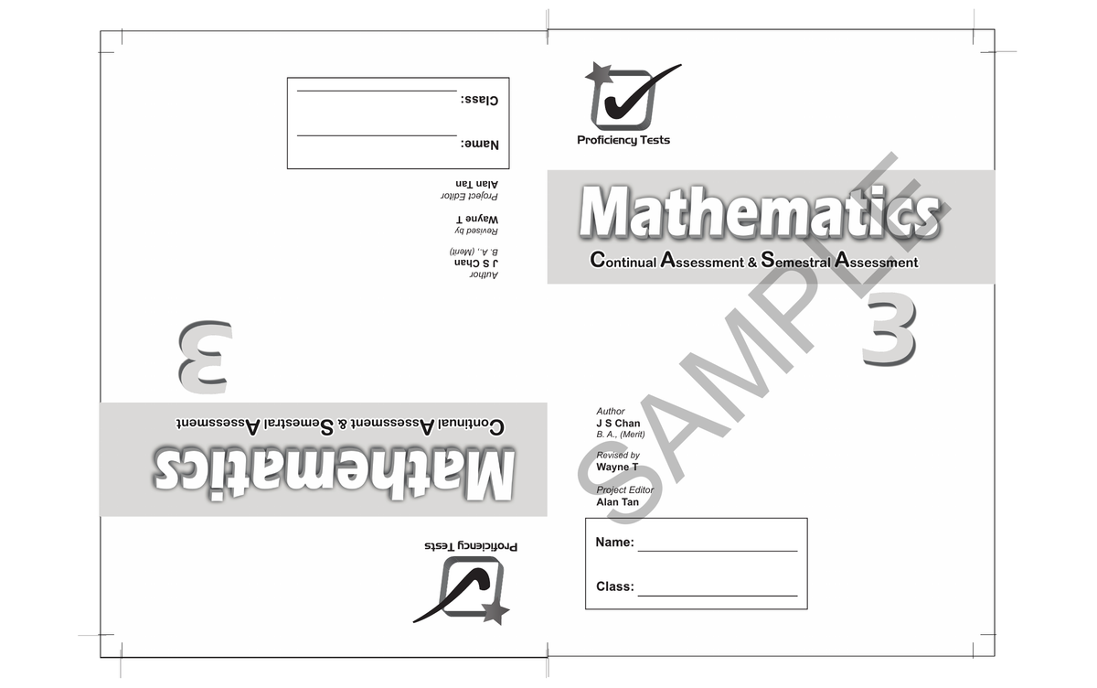 Proficiency Tests Continual Assessment & Semestral Assessment Mathematics 3 sample page