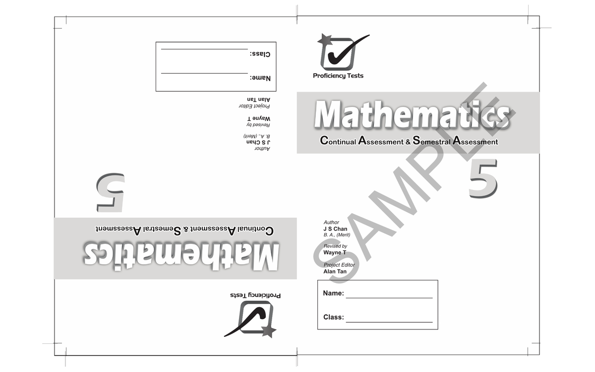 Proficiency Tests Continual Assessment & Semestral Assessment Mathematics 5 sample page