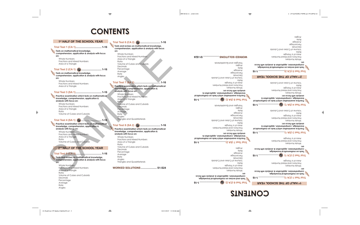 Proficiency Tests Continual Assessment & Semestral Assessment Mathematics 5 sample page