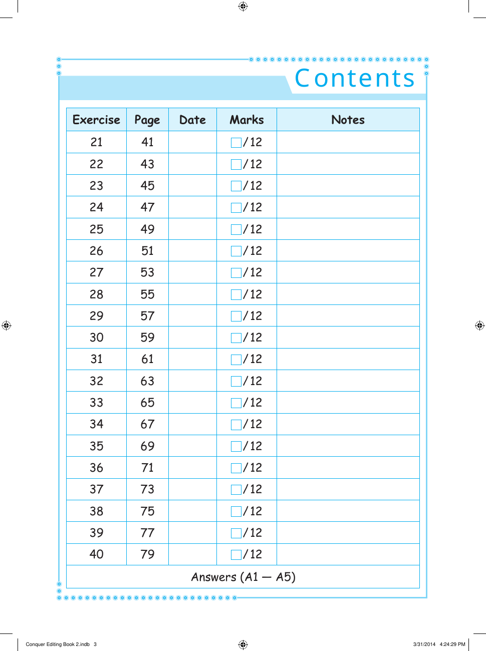 Conquer Editing Workbook 2 sample page