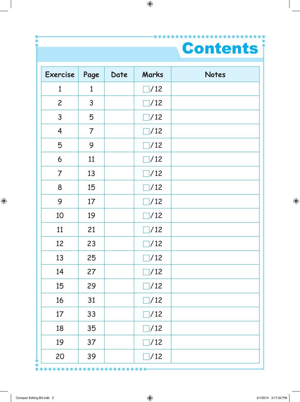 Conquer Editing Workbook 3 sample page
