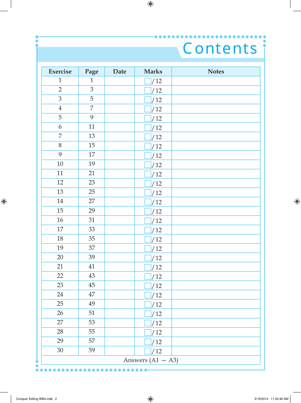 Conquer Editing Workbook 4 sample page