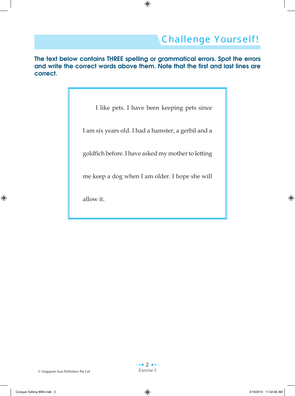 Conquer Editing Workbook 4 sample page