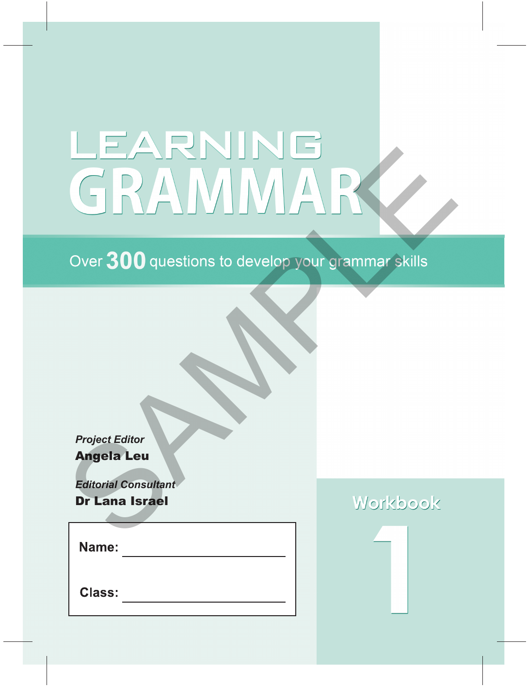 Learning Grammar Workbook 1 (2015 edition) sample page