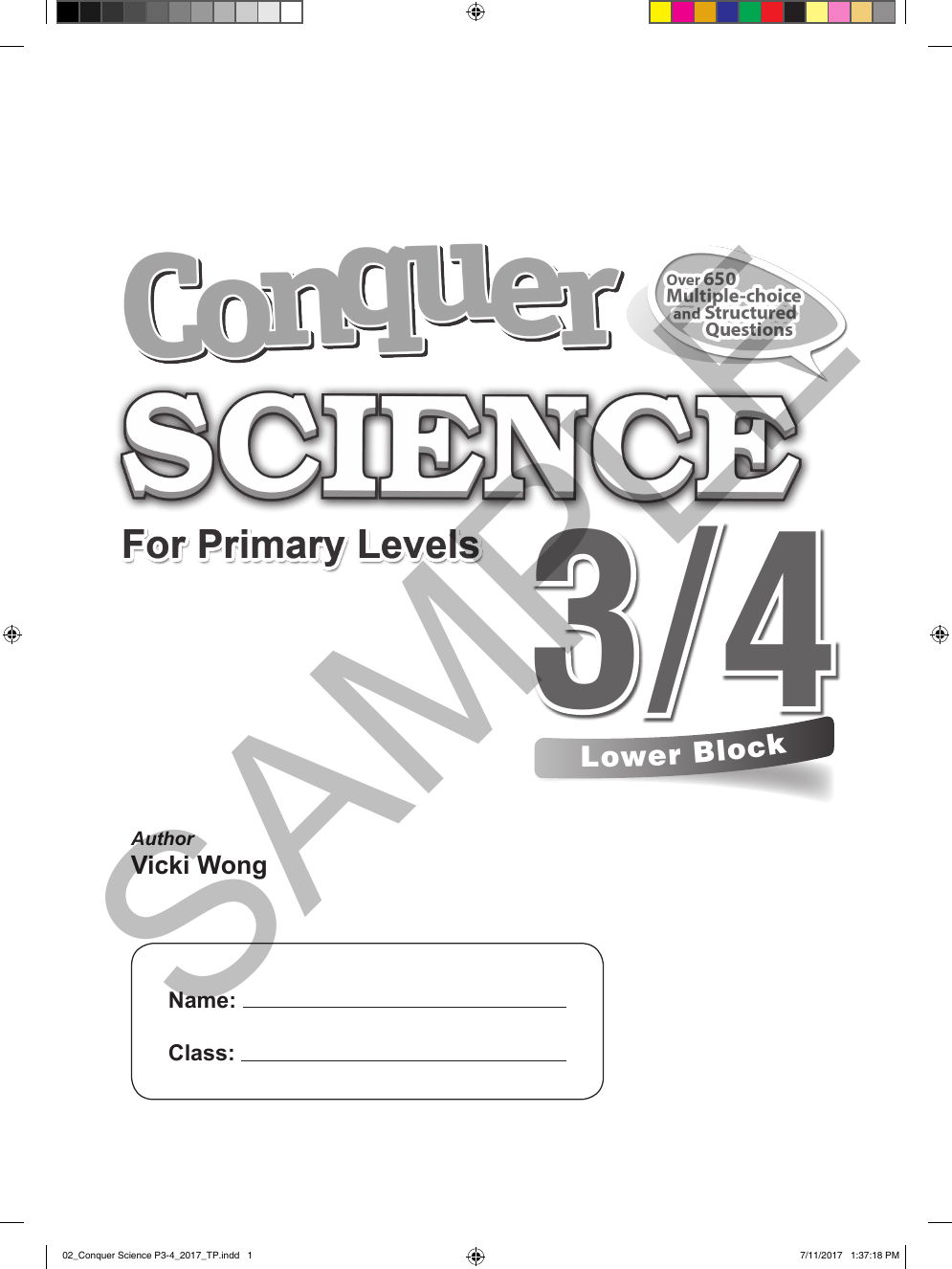 Conquer Science For Primary Levels 3/4 sample page