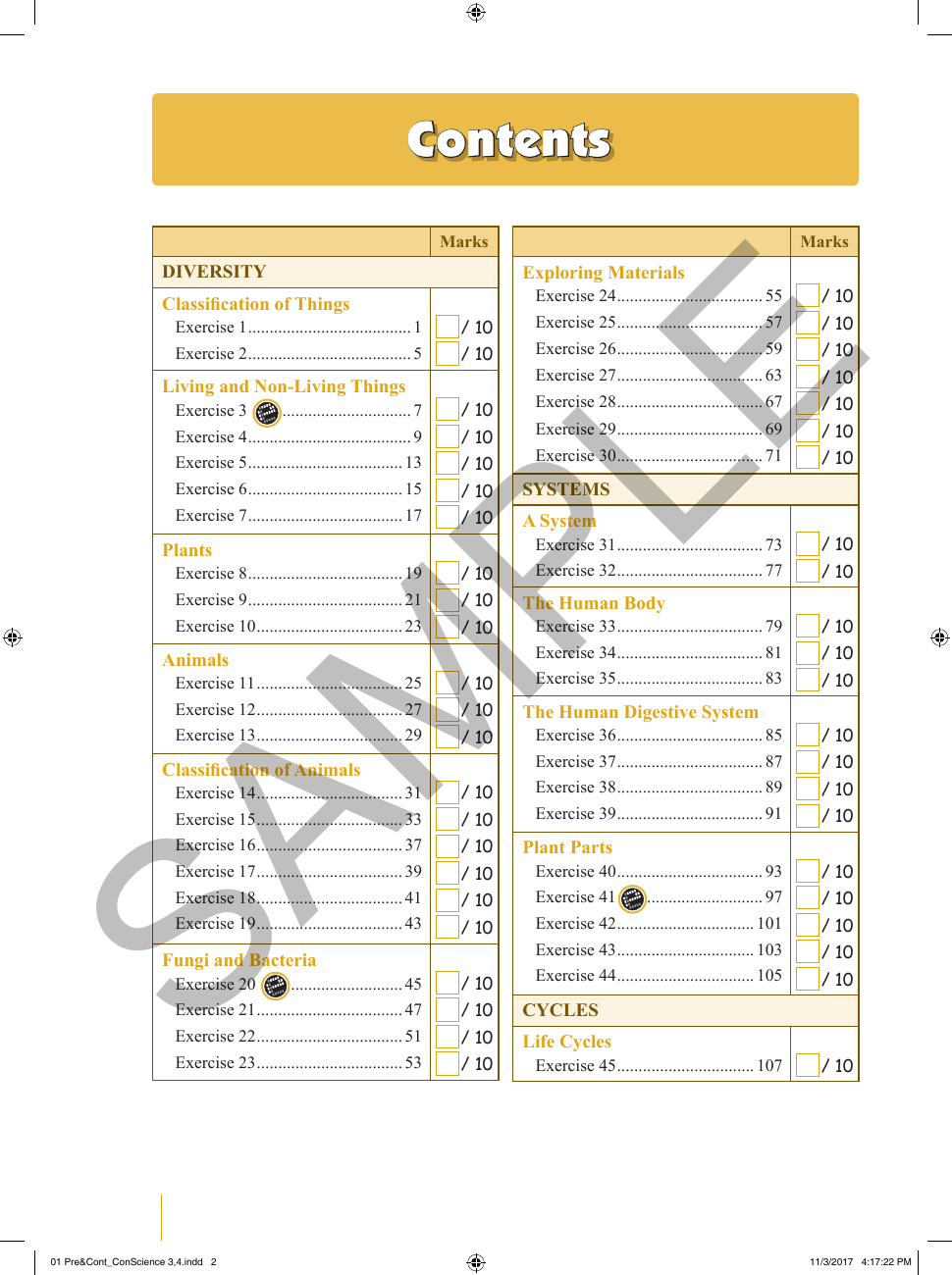 Conquer Science For Primary Levels 3/4 sample page