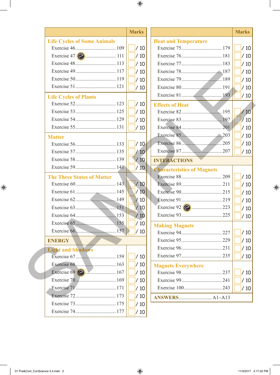 Conquer Science For Primary Levels 3/4 sample page