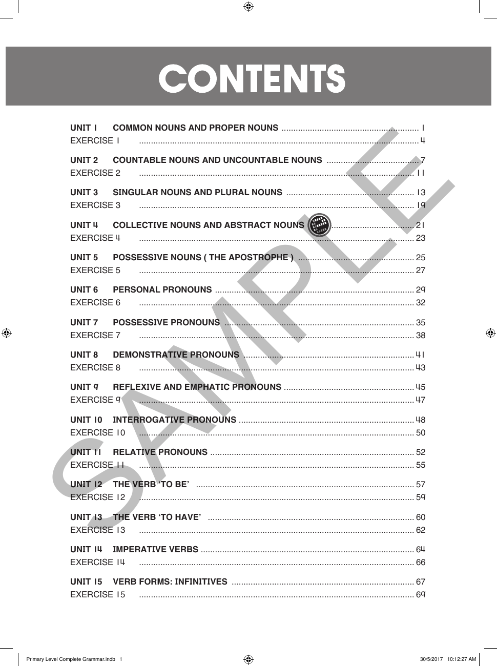 Primary Level Complete Grammar sample page