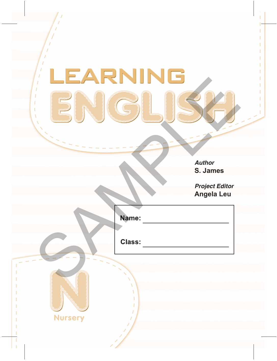 Learning English Nursery sample page