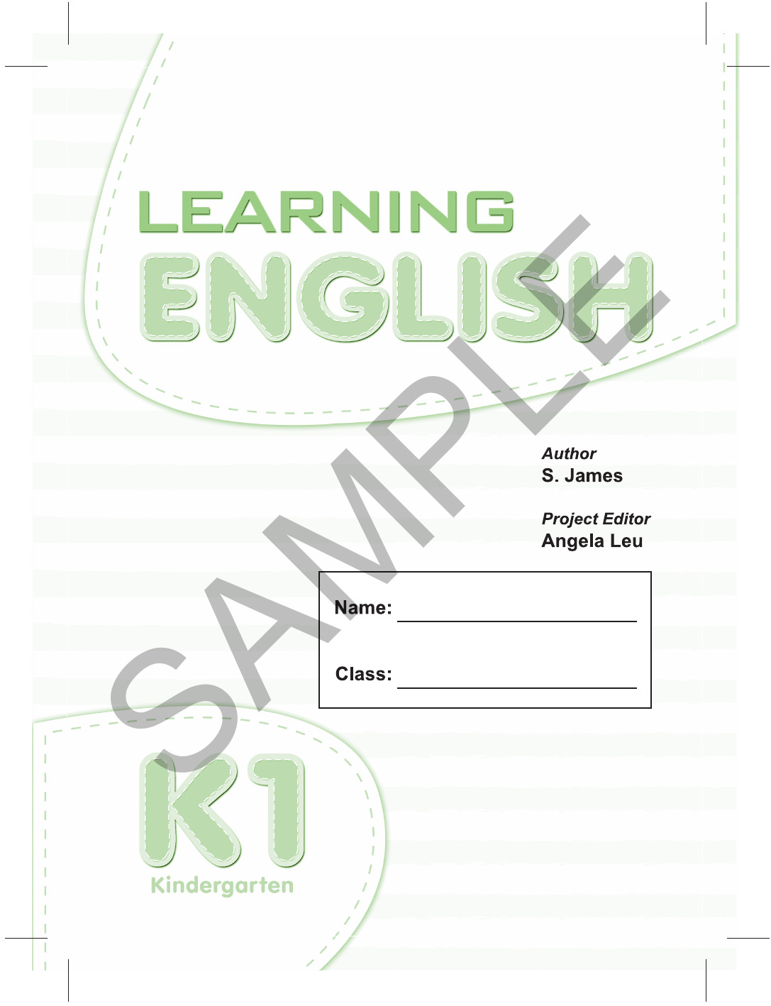Learning English K1 sample page