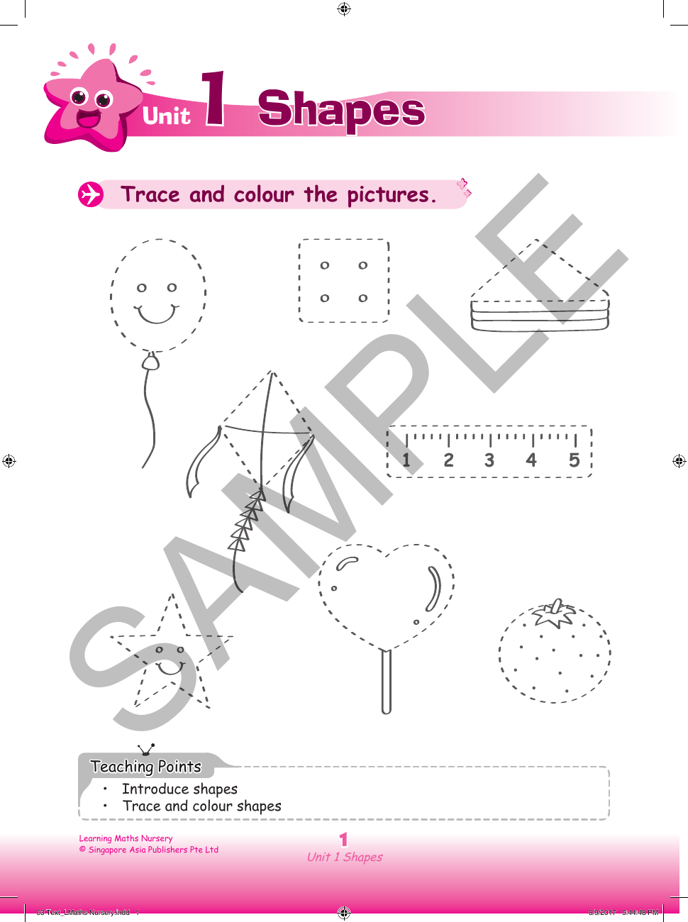 Learning Maths Nursery sample page