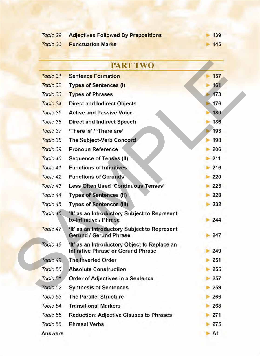 Strengthen English Grammar for Secondary Levels sample page