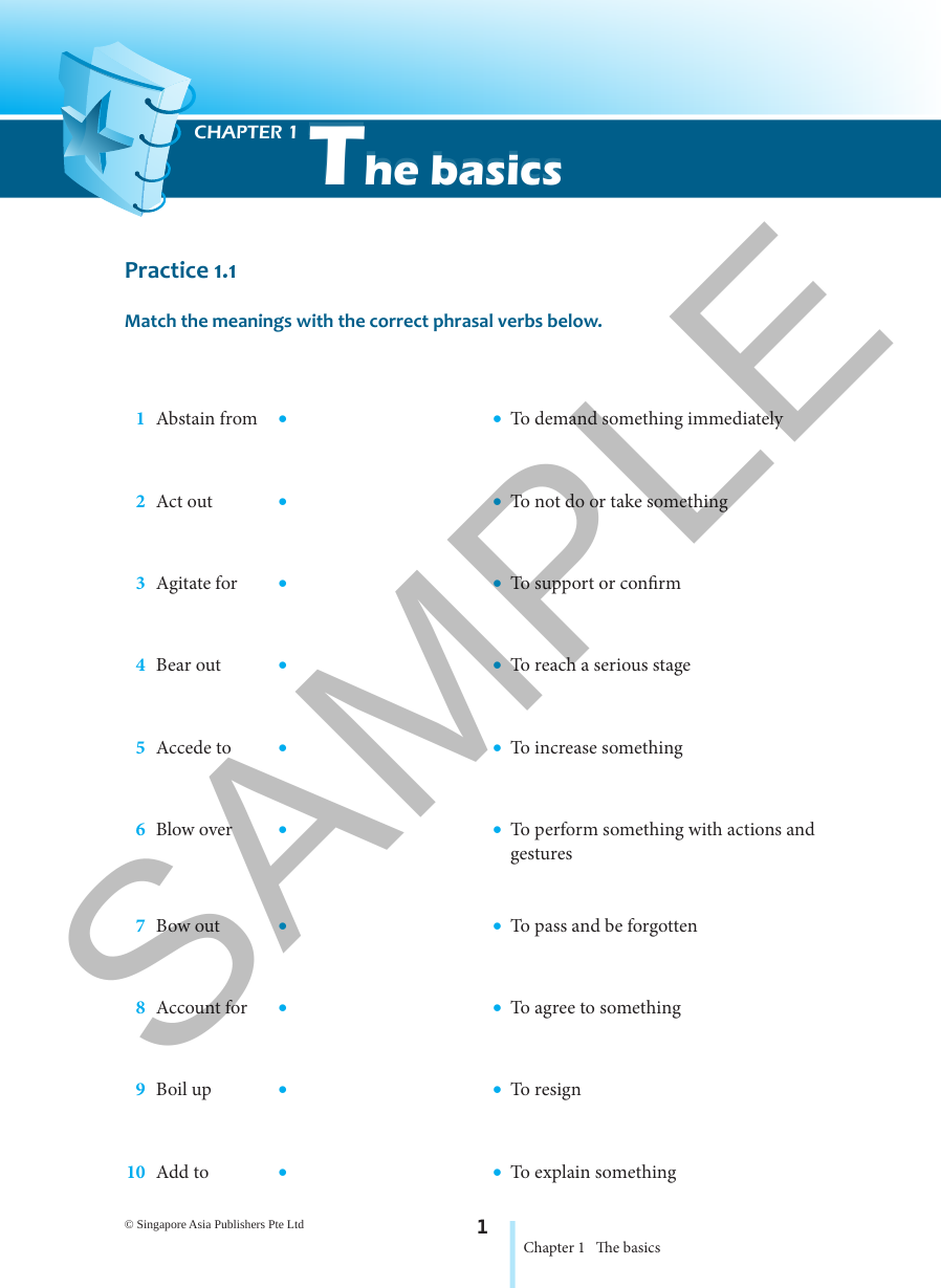 Strengthen English Phrasal Verbs for Secondary Levels sample page