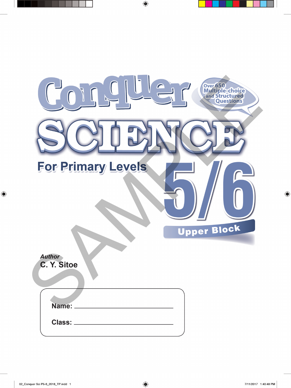 Conquer Science For Primary Levels 5/6 sample page