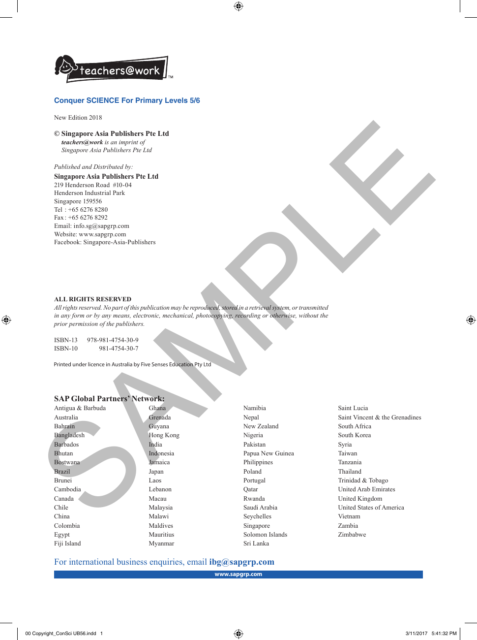 Conquer Science For Primary Levels 5/6 sample page