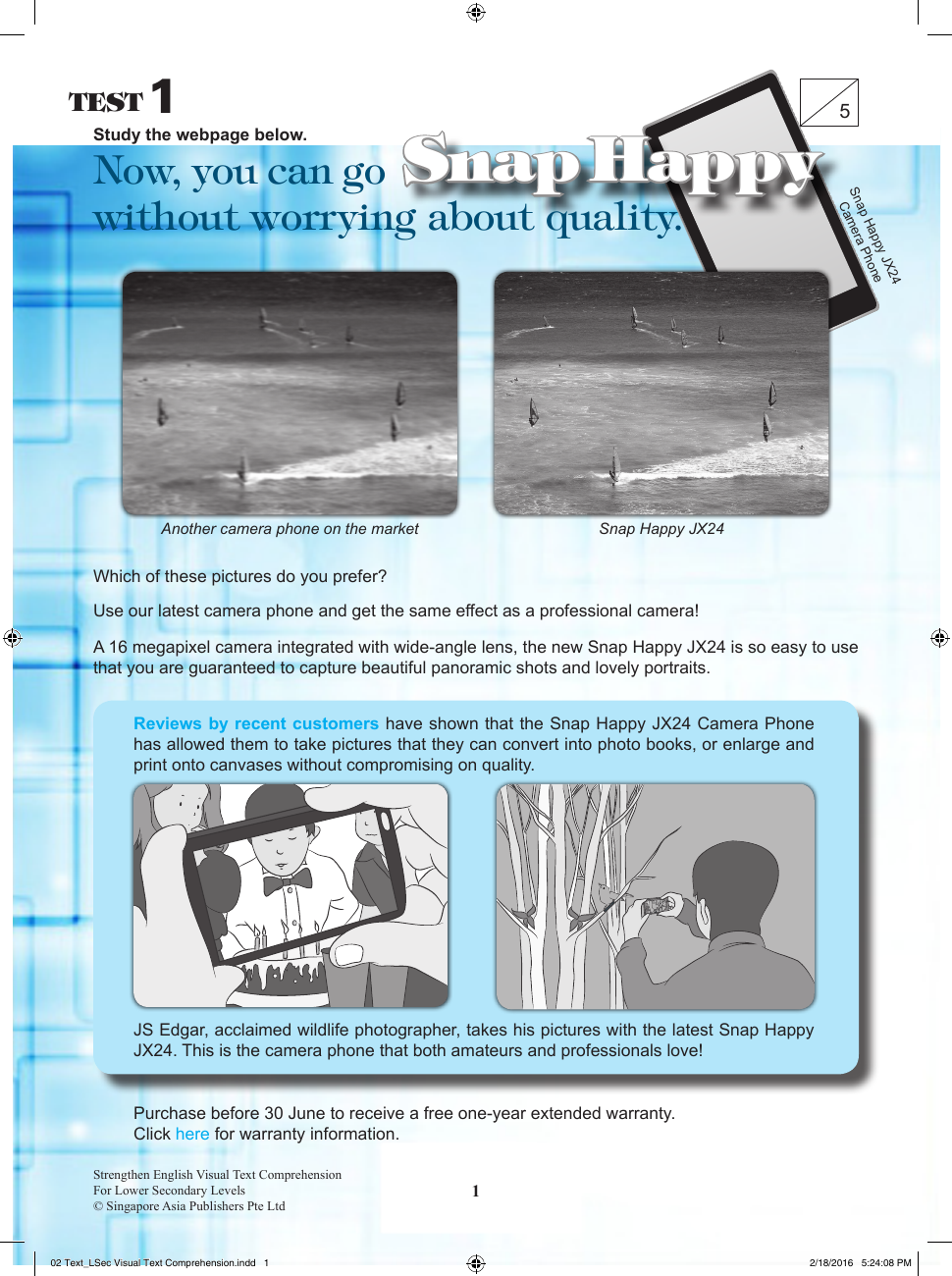 Strengthen English Visual Text Comprehension for Lower Secondary Levels sample page