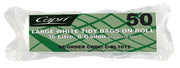 Capri Bin Liners 580 x 660mm - White (Roll of 50)