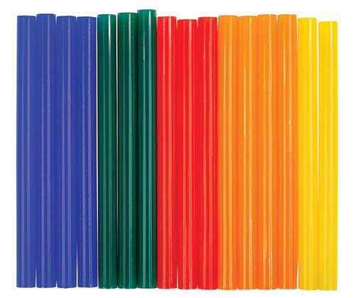 Hot Melt Glue Sticks Coloured - Pack of 25