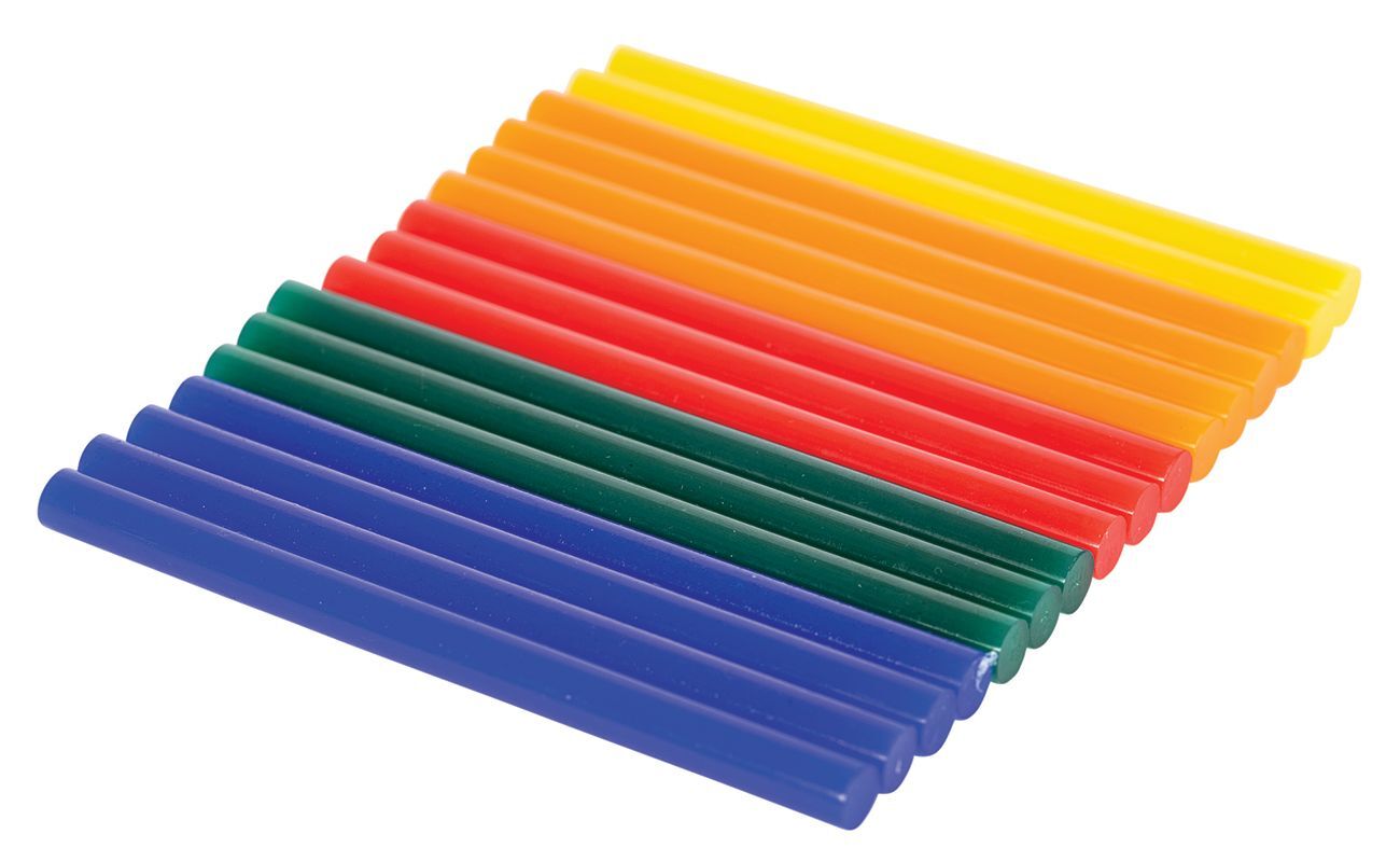Hot Melt Glue Sticks Coloured - Pack of 25