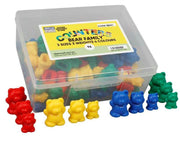 Three Bear Family Counters (4 Colours) - Bear Family (Box of 96)