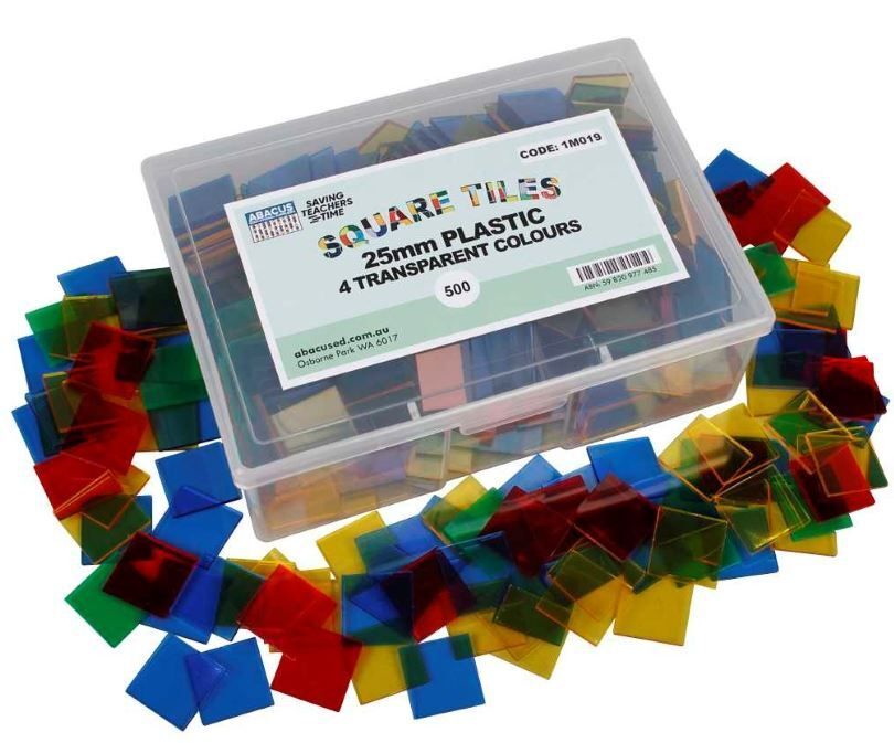 Colour Tiles - Transparent (Box of 500)