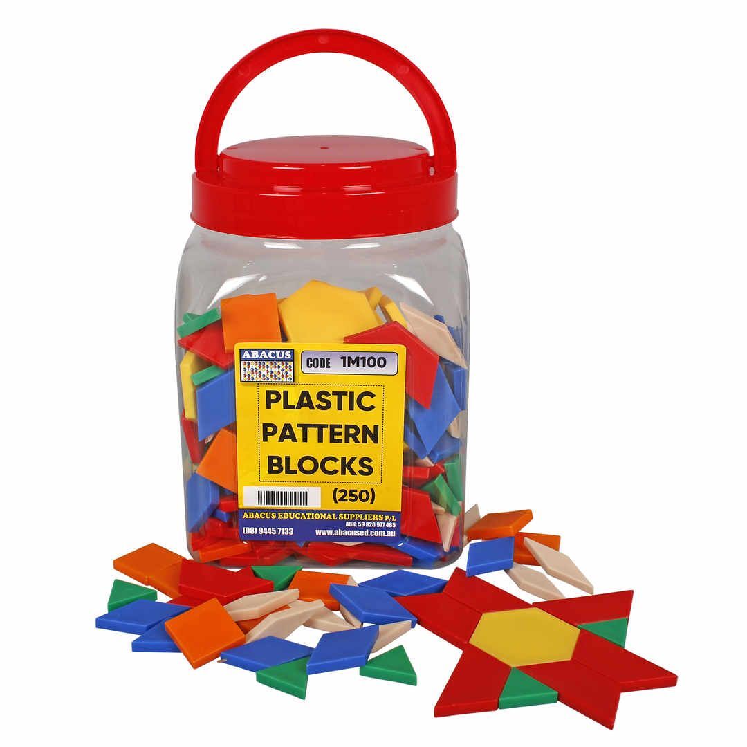 Pattern Blocks - Plastic (Jar of 250) – Teacher Superstore