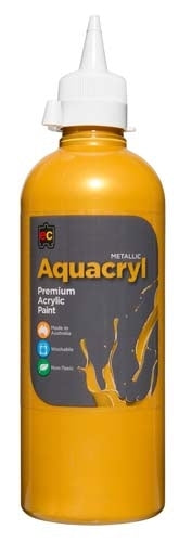 Aquacryl Metallics Premium Acrylic Paint 500mL - Gold