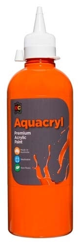 Aquacryl Premium Acrylic Paint 500mL - Orange