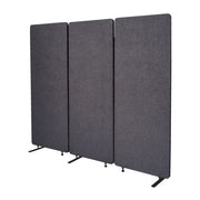 Visionchart ZIP Acoustic Screen Room Divider 3 Panels 1650 x 1830 x 28mm Graphite